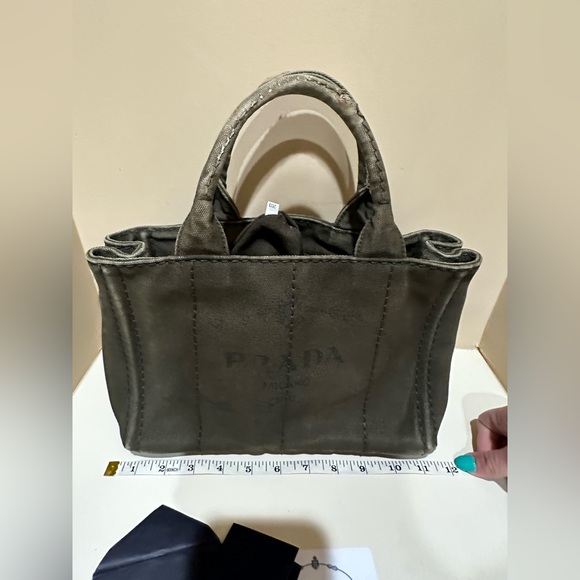 Prada Canapa Tote Militare (army green) - Picture 10 of 13
